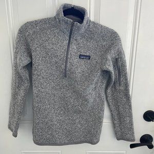 Patagonia Women's Better Sweater - 1/4 Zip, Heather Grey, Size XS